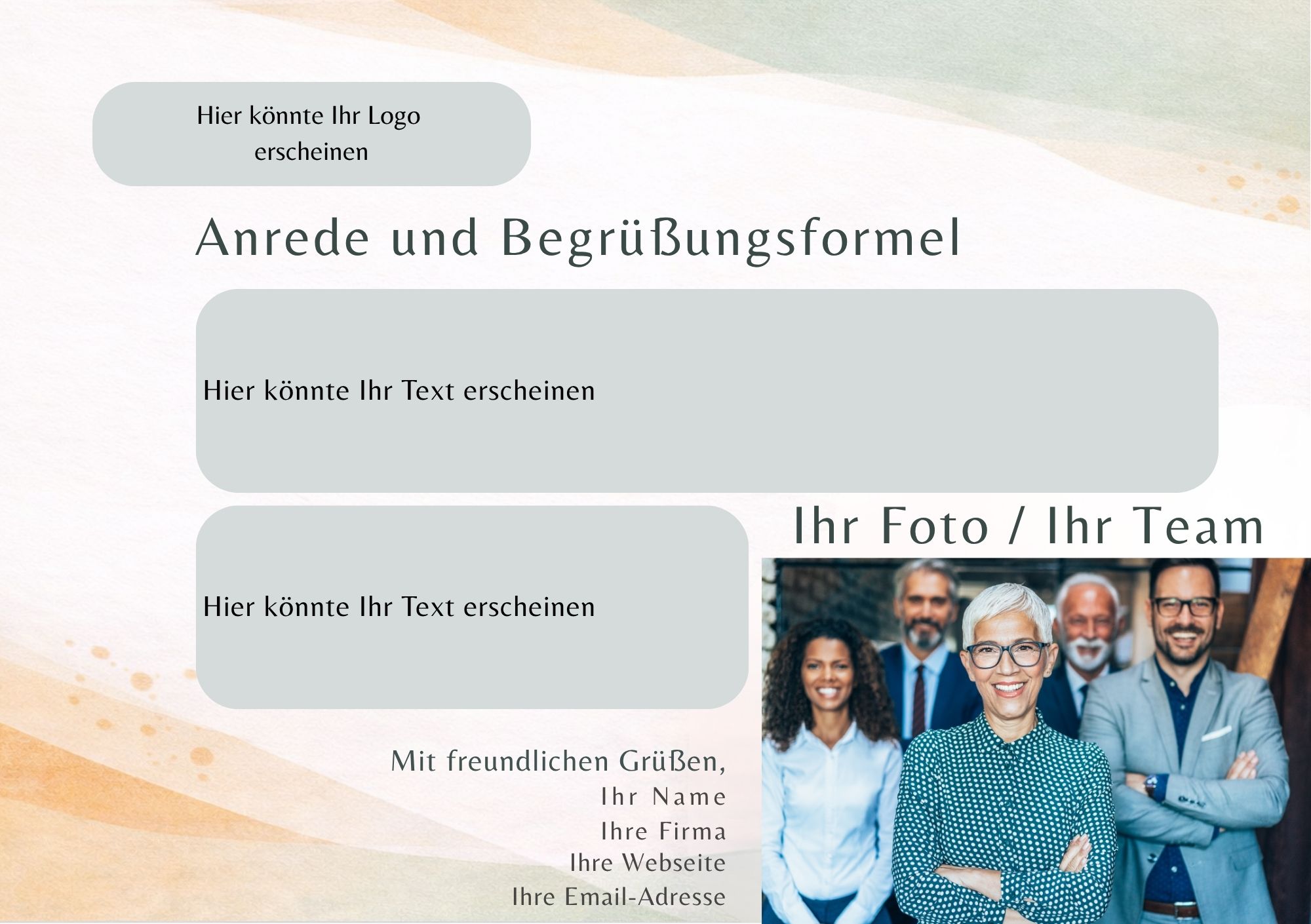 White-Label-Widmungsseite des Tischaufstellers